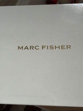 Marc Fisher White Box with Gold Logo